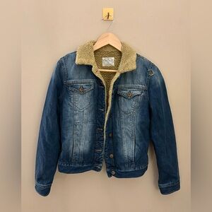 Women’s Medium Mavi Jeans Kaira Sherpa Lined Jean Jacket‎